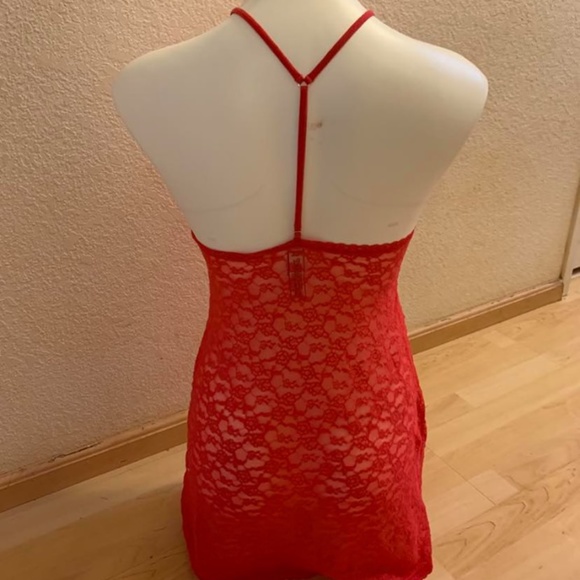 Red See-Through Lace Lingerie Victoria Secret - Picture 4 of 6